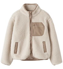 Name It Fleece Jacket - NknMattia - Moonbeam/Savannah Tan