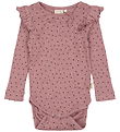 Petit Piao Bodysuit l/s - Rib - Modal - Nostalgic Rose/Coffee