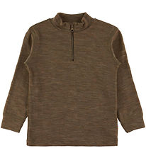 Joha Blouse - Wool/Silk - Brown Melange