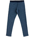 Joha Leggings - Wool - Blue w. Stripes