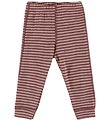 Joha Leggings - Wool - Rose w. Stripes
