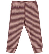 Joha Leggings - Wool - Rose w. Stripes