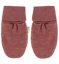 Joha Mittens w/o Thumb - Wool/Bamboo - Dark Rose