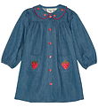 Flöss Kleid - Vilma - Denim - Mid Blue Strawberry