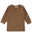 Joha Bluse - Wolle - Warmes Braun
