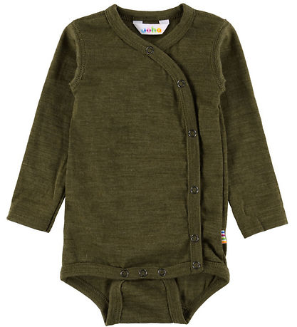 body croisé m/l Joha - Laine - Mousse Vert