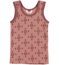 Joha Undershirt - Wool/Cotton - Rose w. Snowflakes