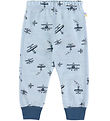 Joha Leggings - Wool/Bamboo - Light Blue w. Print