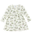 Robe Joha - Laine/Soie - Off White av. Arbres