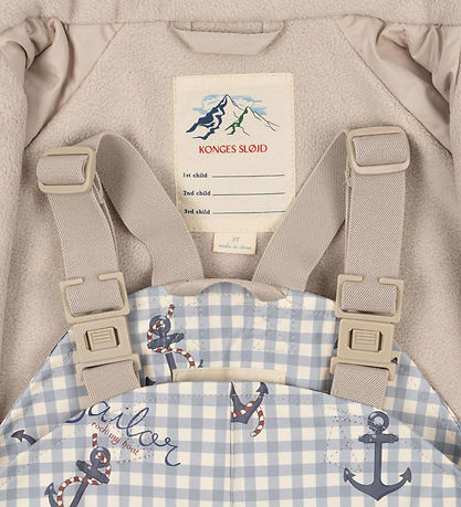 Konges Sløjd Rainwear w. Suspenders - PU - Palm - Sailor Check