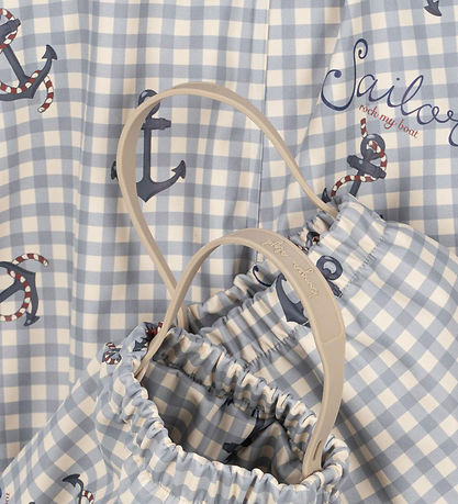 Konges Sløjd Rainwear w. Suspenders - PU - Palm - Sailor Check