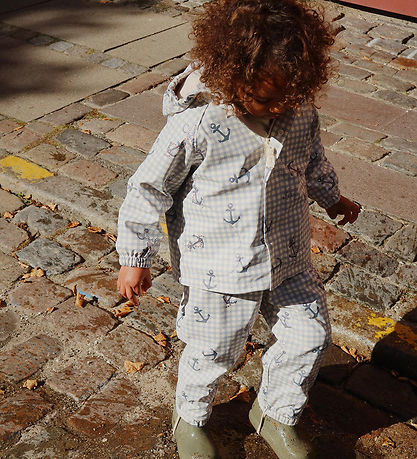 Konges Sløjd Rainwear w. Suspenders - PU - Palm - Sailor Check