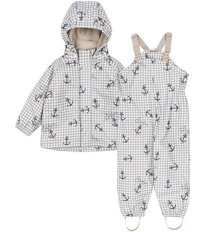 Konges Sløjd Rainwear w. Suspenders - PU - Palm - Sailor Check