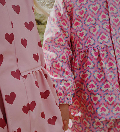 Konges Sløjd Rainwear w. Suspenders - PU - Palm - Amour Pink