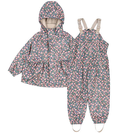 Konges Sløjd Rainwear w. Suspenders - PU - Palm - Kyoto