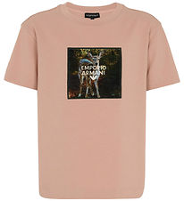 Emporio Armani T-shirt - Mahogany Rose w. Print