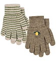 Konges Sløjd Gloves - Wool/Acrylic - Filla - 2-Pack - Lemon/Stri