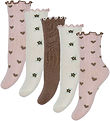 Name It Socks - 5-Pack - Rib - NmfNetti - Peppercorn/Burnished