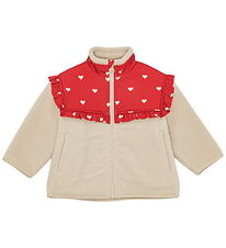 Flöss Fleece Jacket - Ellen - Poppy Red/Soft White