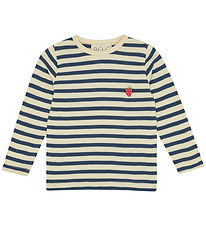 Flöss Blouse - Abby - Soft White/Orchid w. Stripes