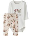 Name It Set - Sweatpants/Bodysuit l/s - NbfNicorn - Peyote Melan