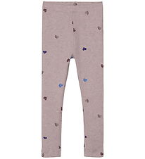 Name It Leggings - Noos - NmfNutti - Burnished Lilac/Hearts