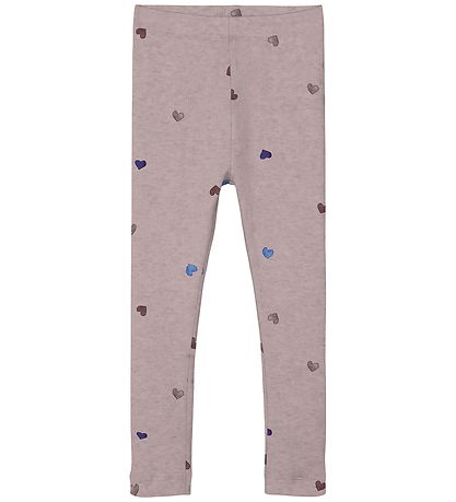Name It Leggings - Noos - NmfNutti - Burnished Lilac/Hearts