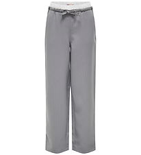 Kids Only Trousers - KogMiley - Medium+ Grey Melange/Boxer White