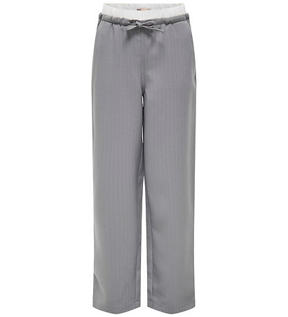Kids Only Trousers - KogMiley - Medium+ Grey Melange/Boxer White