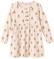 Lil' Atelier Jurk - Rib - NmfLavo - Pastel Perkament m. Clowns