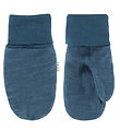 Joha Fäustlinge m. Daumen - Wolle/Bambus - Dark Denim