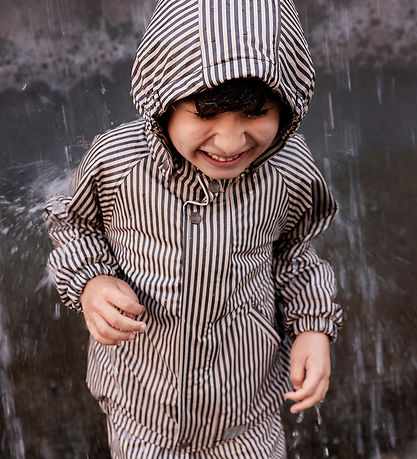 MarMar Rainwear w. Suspenders - PU - Oddy - Brown Stripe