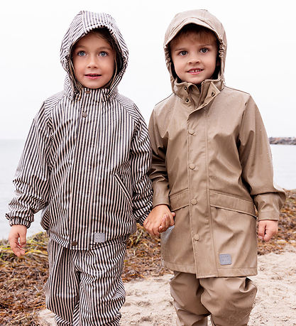 MarMar Rainwear w. Suspenders - PU - Oddy - Brown Stripe
