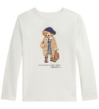 Polo Ralph Lauren Blouse - Madison - White w. Soft Toy