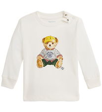 Polo Ralph Lauren Blouse - Madison - White w. Soft Toy