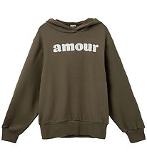 Sofie Schnoor Girls Hoodie - Simona - Crocodile Green w. Pri