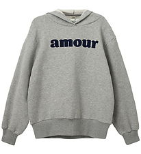 Sofie Schnoor Girls Hoodie - Simona - Grey Melange w. Print