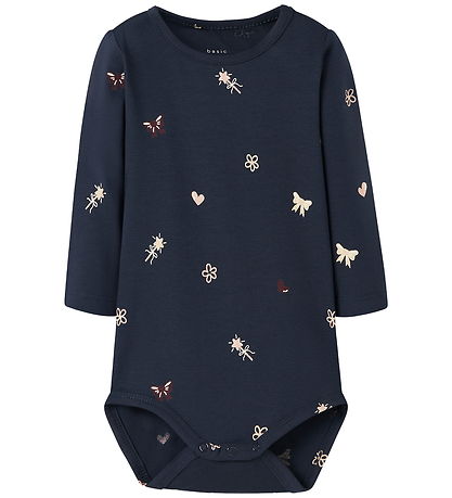 Body m/l Name It - NbfVandora - Marine Blazer/Fleurs Canard Hear