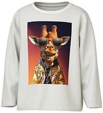 Name It Blouse - NmmVoto - Cloud Dancer/Giraffe