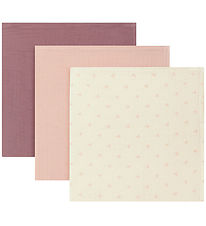 Lil' Atelier Muslin Cloths - 3-Pack - NbnFergie - Turtledove/Nos