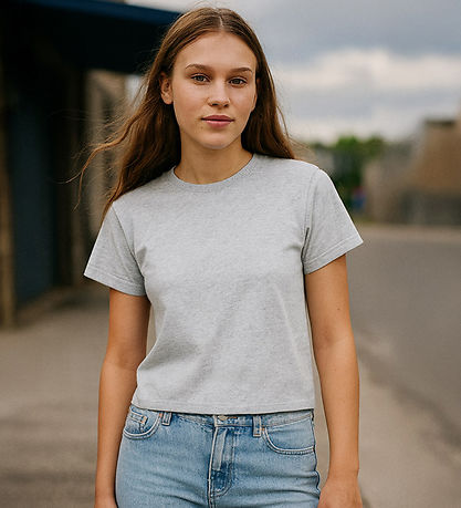 Hound Stuttermabolur - Emma - Barn Tee - Ljósgráir tónar