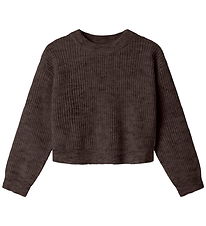 Name It Blouse - Knitted - NkfHolly - Boxy - Seal Brown