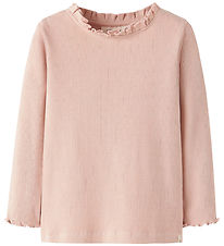Lil' Atelier Blouse - Rib - NmfNora - Cameo Rose w. Pointelle