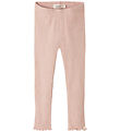 Lil' Atelier Leggings - Rib - NmfNora - Cameo Rose M Pointelle