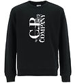 C.P. Company Sweatshirt - Schwarz m. Weiß