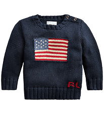 Polo Ralph Lauren Blouse - Knitted - Flag - Hunter Navy