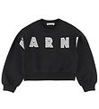 Marni Sweatshirt - Cropped - Black/Cool Grey Melange