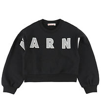 Marni Sweatshirt - Cropped - Black/Cool Grey Melange