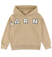 Marni Hoodie - Cardboard Beige w. Logo