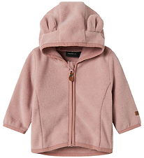 Name It Fleece Jacket - NbnMeeko - Woodrose w. Ears